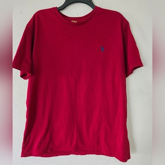 Ralph Lauren T Shirt Men’s Sz L  Red Slim Fit Logo Crew Neck Normcore Casual - Picture 2 of 9